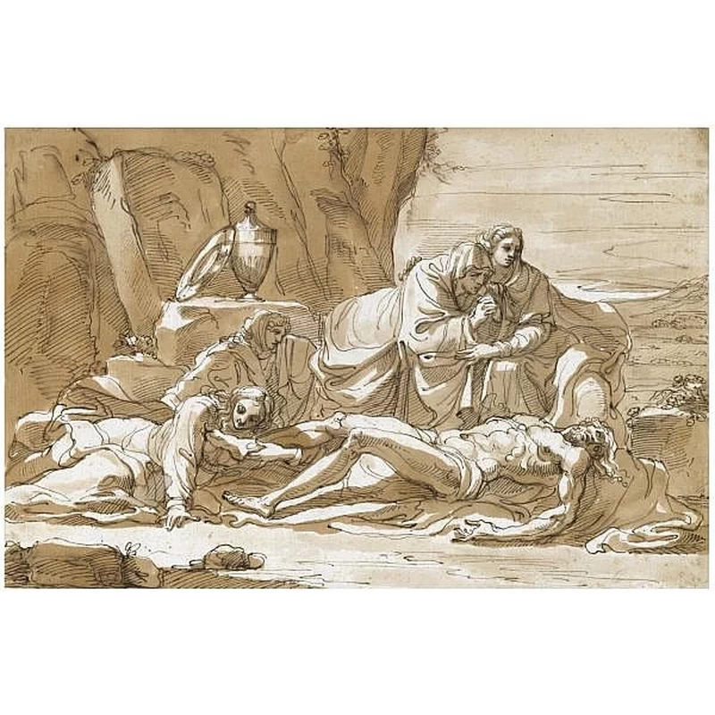 Le sante donne piangono il corpo del Cristo morto